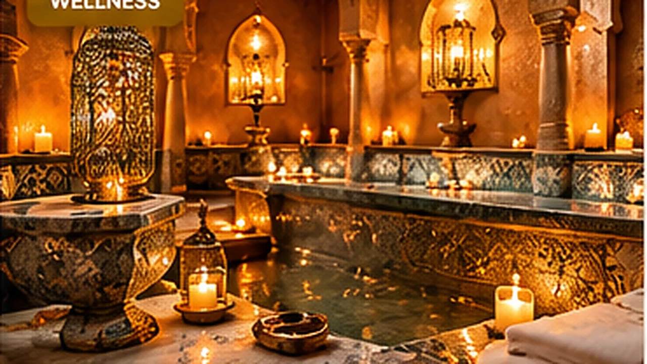 Traditional Moroccan Hammam illustrative artwork